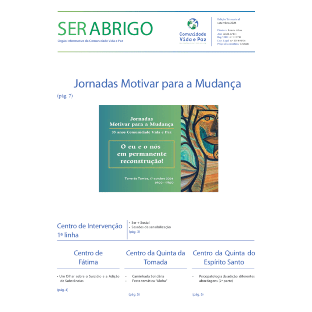 Jornal Ser Abrigo – Comunidade Vida e Paz – Edição de setembro 2024